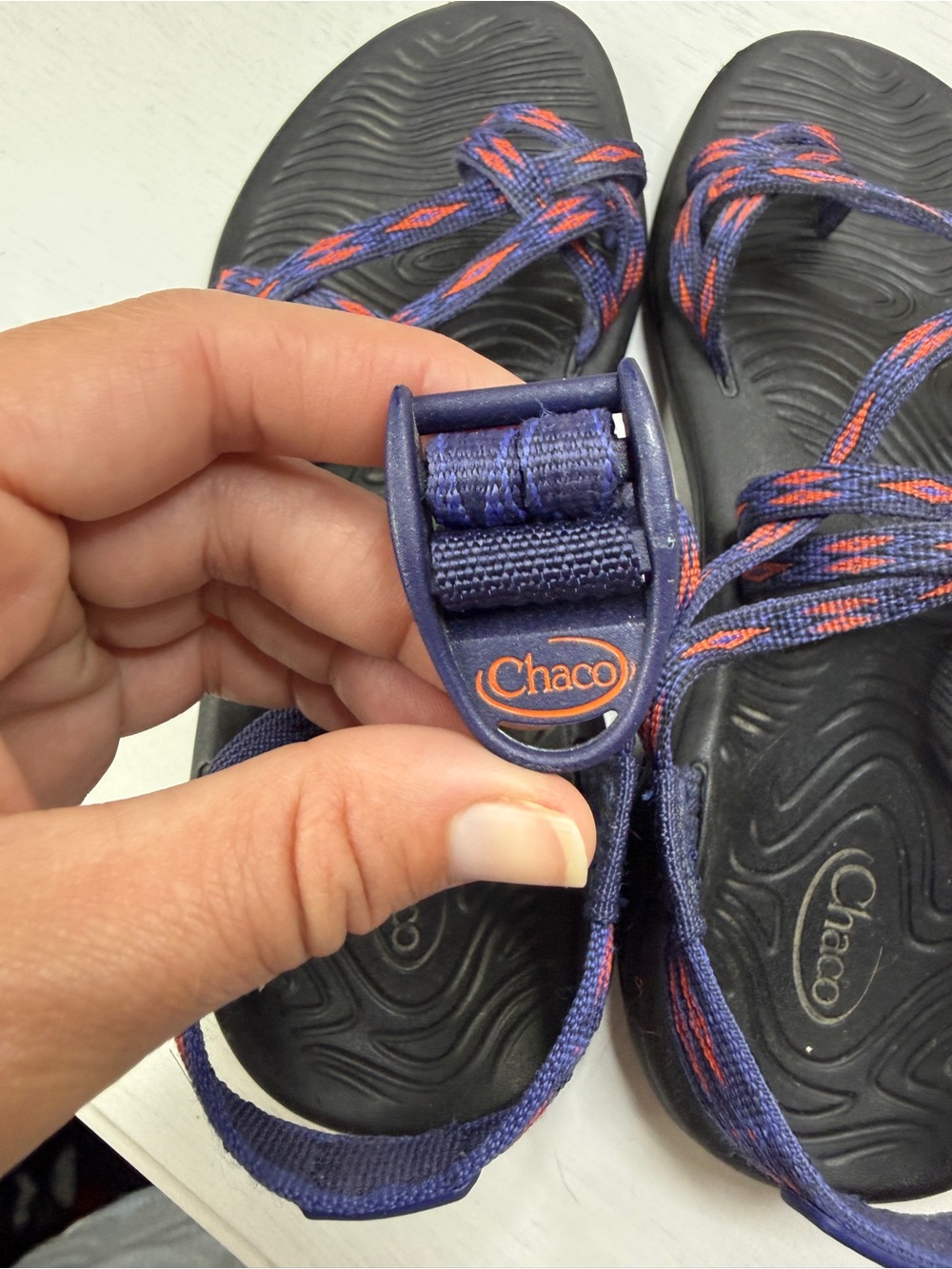Chaco Sandals ZVOLV X2 Womens 7 Volcanic Blue Orange - Picture 7 of 11